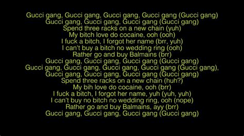 lyrics gucci gang